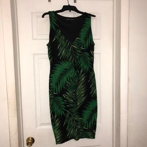 Tropical Palm Knee-length Dress Size Large NWOT